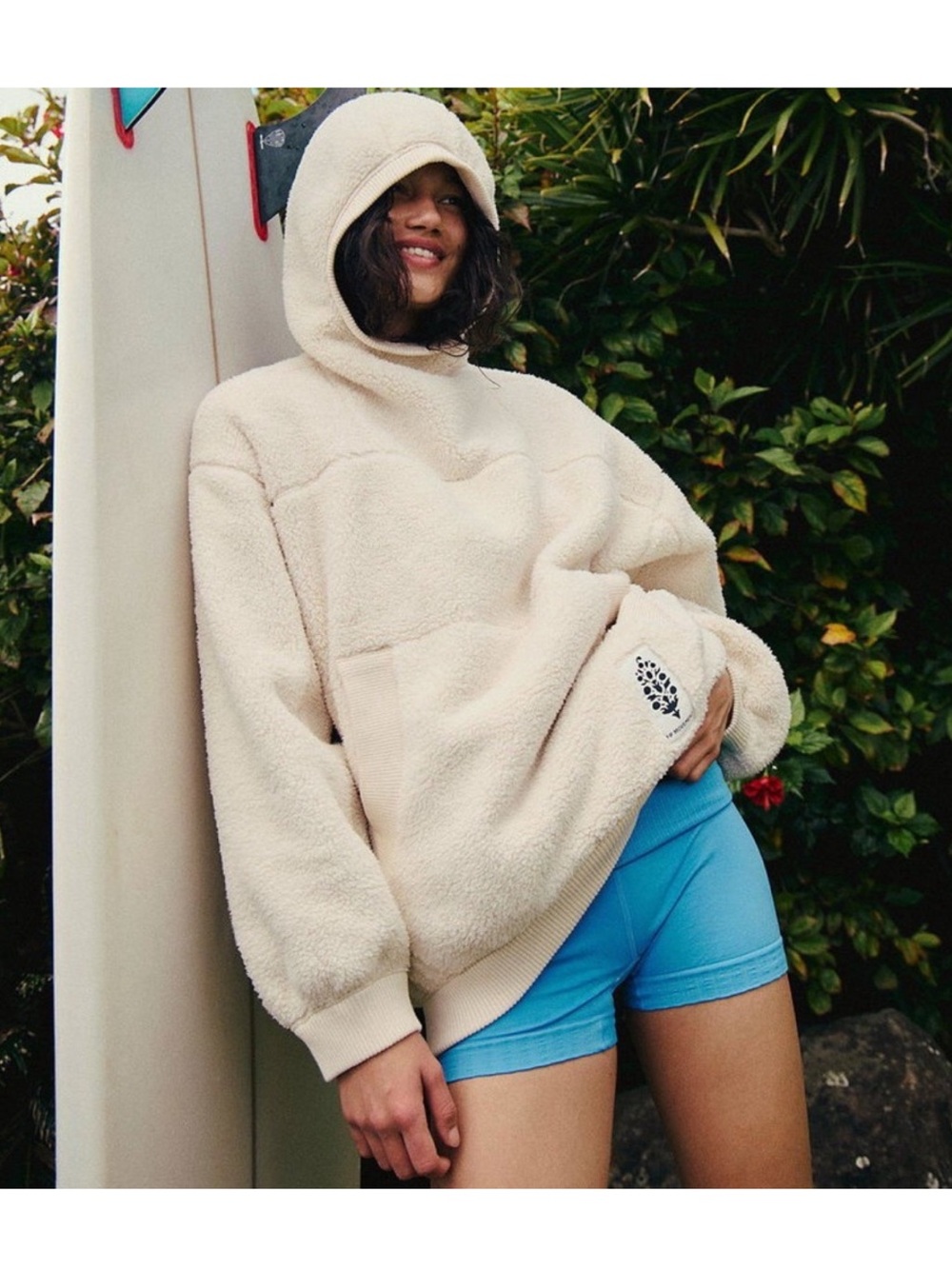 Last 1!💗 NWT Free People x FP Movement Scout It Out Fleece Pullover Ivory
